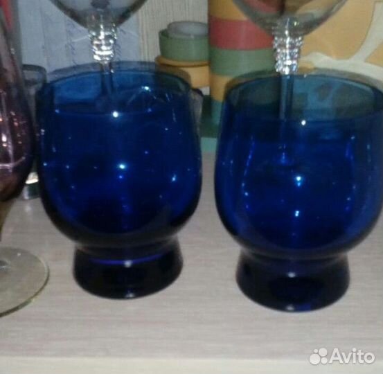 Стаканы цветное стекло СССР