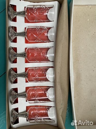 Хрустальные рюмки на ножке СССР