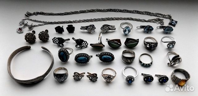 Украшения м/ж серебро жемчуг камни