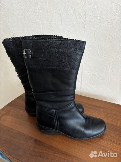 Сапоги женские кожа