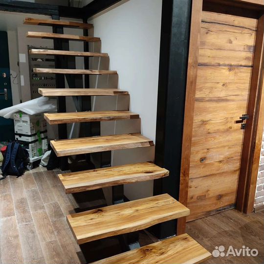 Изготовление лестниц из массива дерева, мебель