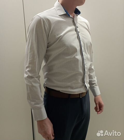 Праздничная рубашка 48 М с длинным рукавом