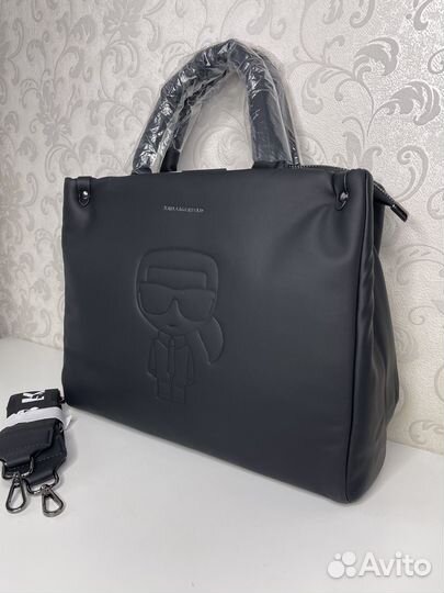 Сумка дутая Karl Lagerfeld мини черная