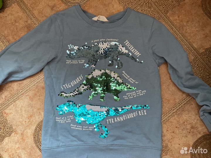 Кофта с динозаврами 134-140