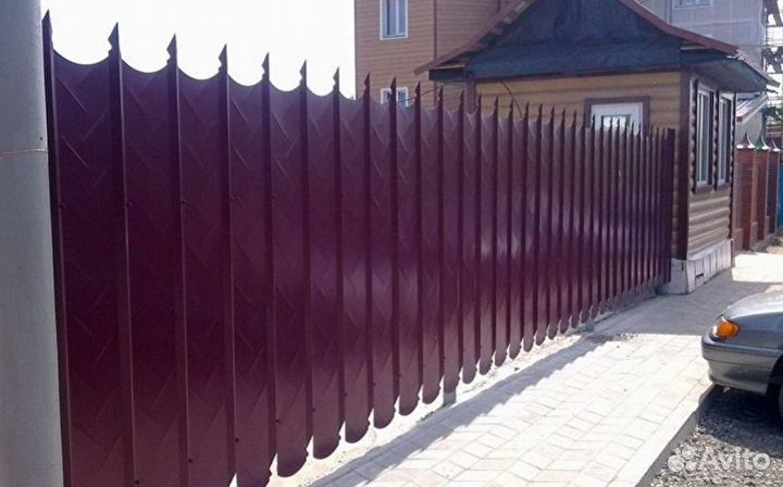 Откатные ворота металлические под ключ