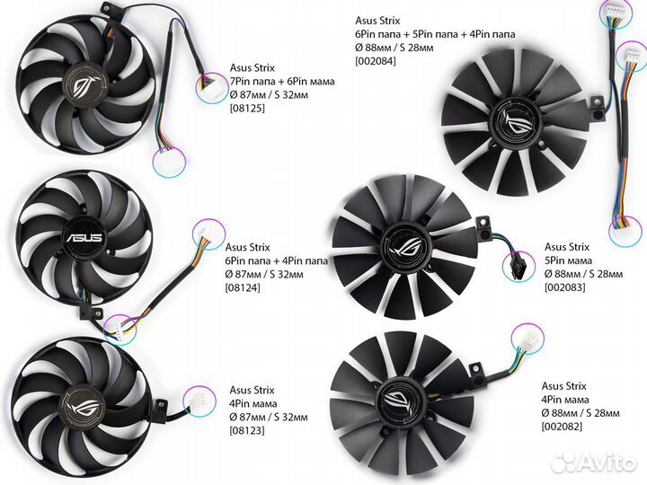 Вентиляторы для видеокарт. Много. Опт