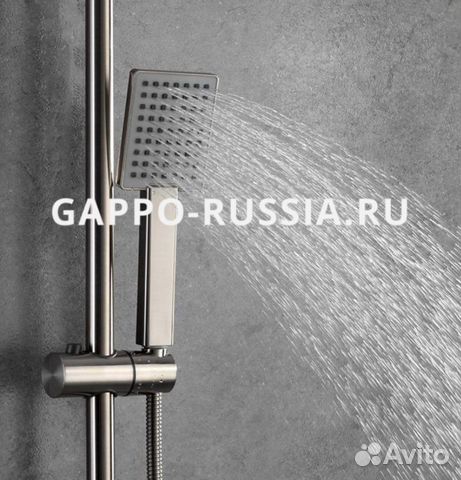 Душевая система Сатин с термостатом Gappo 2499-40