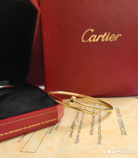 Золотой браслет cartier гвоздь маленькая модель