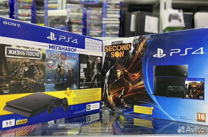 Sony Playstation 4 + игры (магазин Медиасалон)