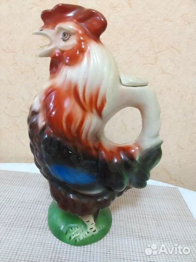 Петух-бутылка керамика СССР