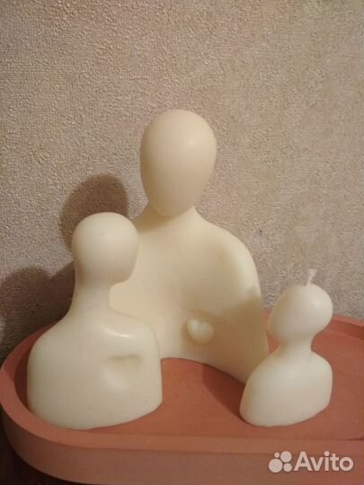 Свечи из кокосового воска. Ручная работа