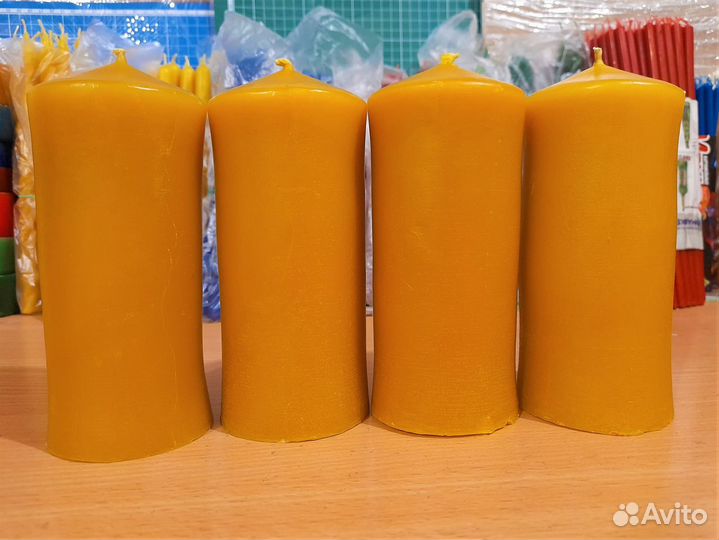 Свечи восковые цилиндрические, цветные №3