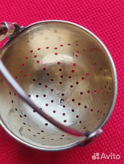 Ситечко для чая серебряное 1953 г, СССР Мстера