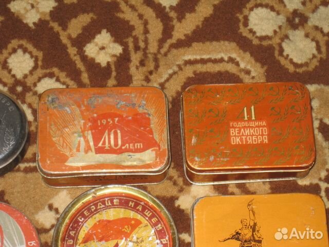 Банка жестяная Агитационная Коробка кпсс Съезд