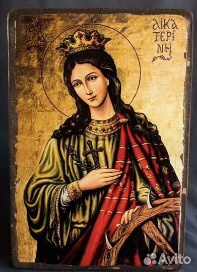 Икона св. Екатерины. 21*16 см