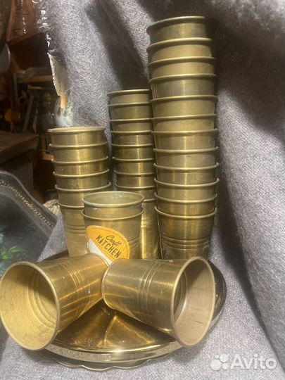 Литой Стакан(цена за 2 шт) латунь для кафе/баров