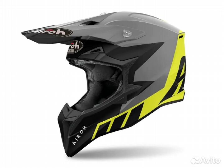 Мотошлем airoh wraaap reloaded yellow matt