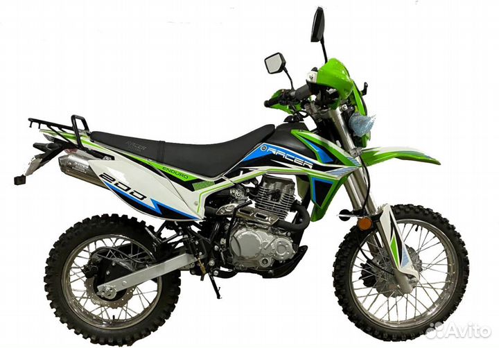 Мотоцикл racer RC200GY-C2 enduro зеленый