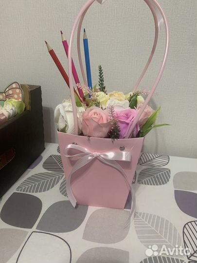 Букет из мыльных роз