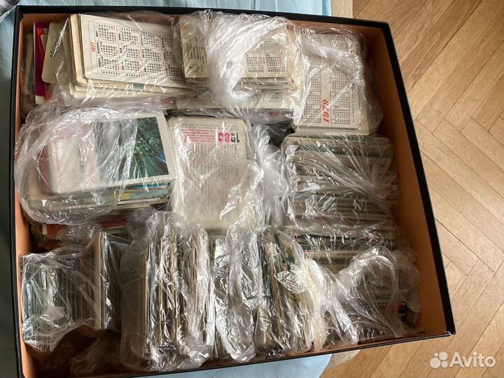 Карманные календарики СССР коробка