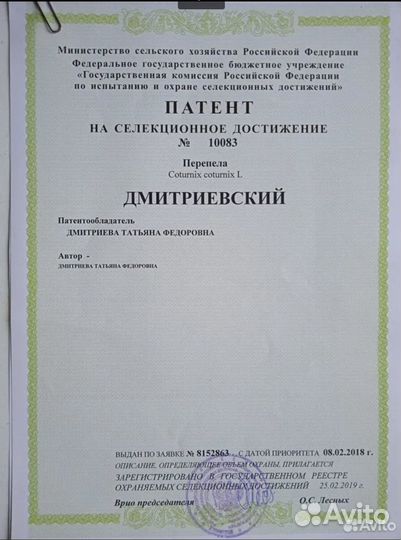 И. Я. Танюшкин бройлерный Фараон и Дмитриевские