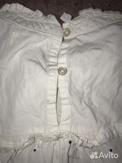 Рубашка белая mango для девочек