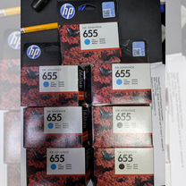 Новые оригинальные картриджи HP 655 чёрный и синий