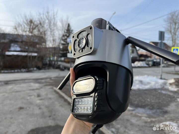 Wi-Fi Камера видеонаблюдения с двумя объективами