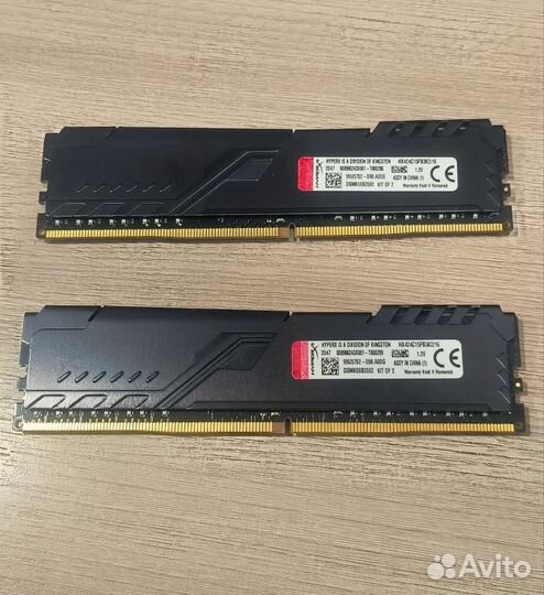 Оперативная память HyperX Fury ddr4 16gb 2400 MHz