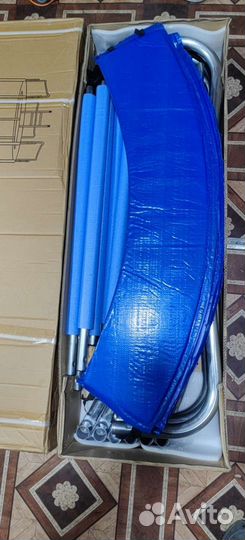 Батут 366 см с сеткой и лестницей