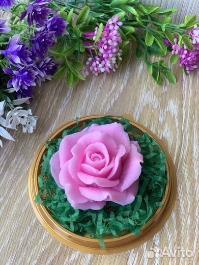 Роза в куполе сувенирное мыло