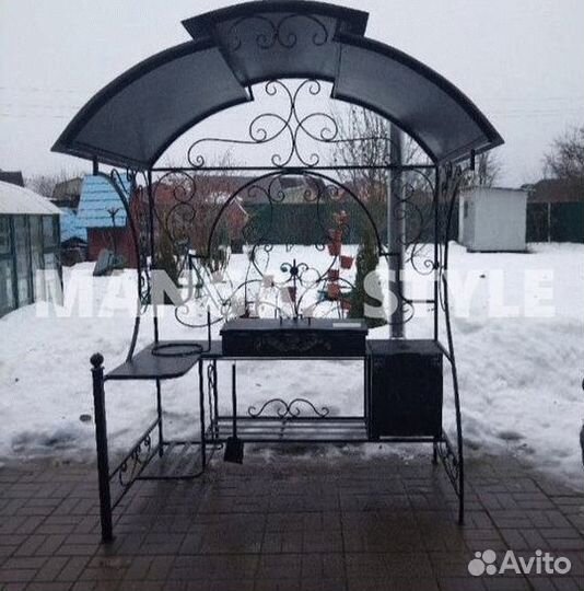 Мангал с крышей