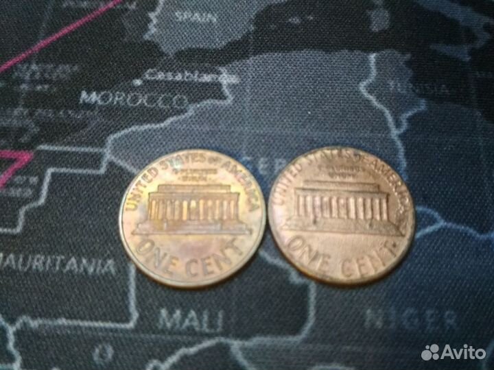 Монета монеты США 1969 - 1987 годы