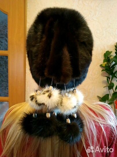 Шапка норковая 54-55 размер