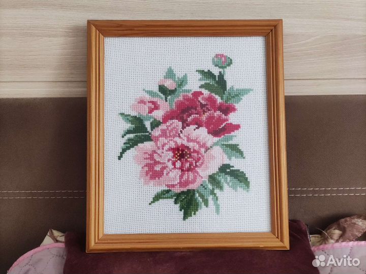 Картина вышитая крестиком ручная работа