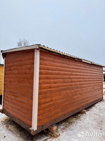 Перевозная баня из бруса 2.3 x 6 м