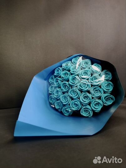 Розы из Белого Шоколада - 29 шт в Букете