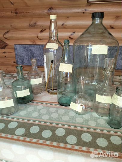 Вазы стекло. Бутыли и графины стекло