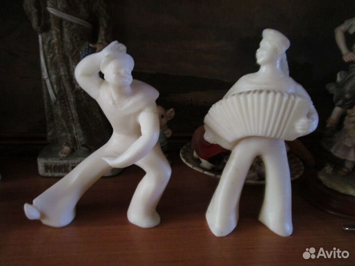 Статуэтка СССР пластик Мужичек с ноготок Моряки