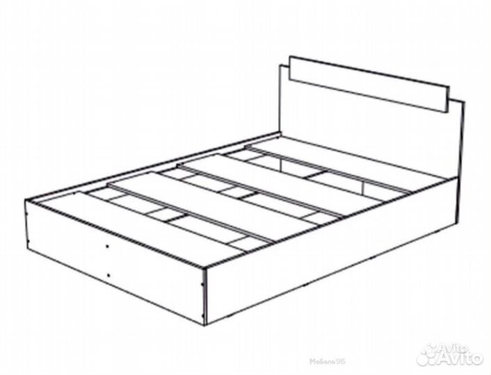Кровать Эко 1200 ясень шимо