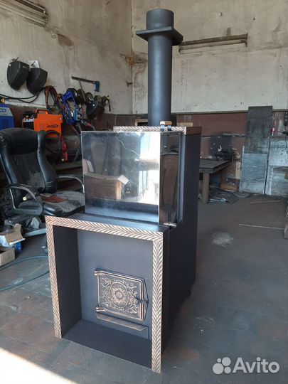 Печь для бани с баком