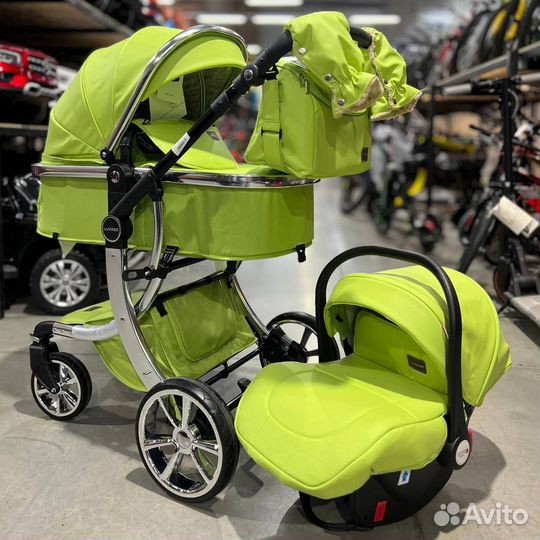 Детская 4-х колесная коляска Luxmom 608 2в1