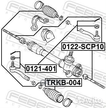 Тяга рулевая toyota yaris ncp1#/nlp10/scp10 199