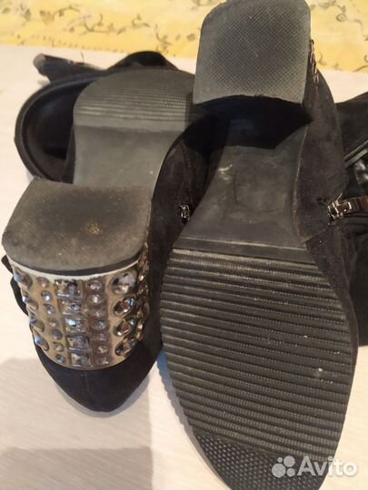 Сапоги женские замшевые демисезонные 36 раз