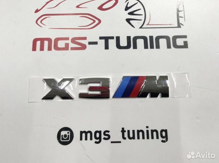 Шильдик X3M Chrome на BMW X3