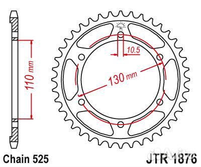 Звезда ведомая JTR1876.45ZBK