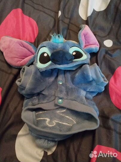 Кофта с капюшоном Стич для мелких пород собак