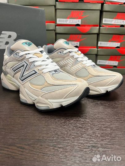 New Balance 9060 Lux. Бежевые кроссовки