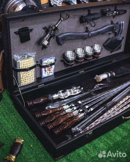 Шашлычный набор с топором ручной работы