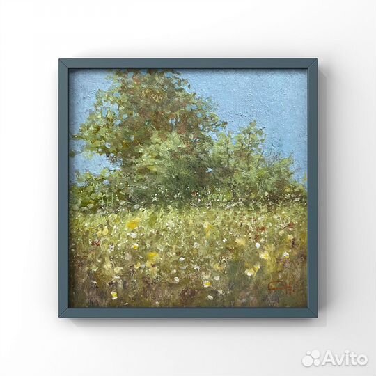 Картина этюд Пейзаж миниатюра три штуки по